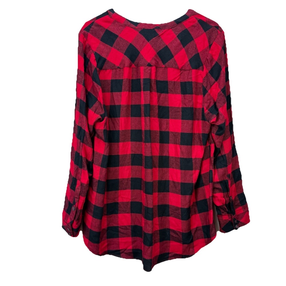 NWT Torrid Harper Buffalo Plaid Soft Flannel Pullover Tunic Shirt Size 1X - Picture 9 of 12